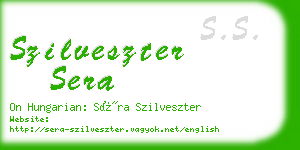 szilveszter sera business card